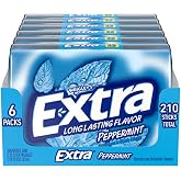 EXTRA Peppermint Sugar Free Chewing Gum, Mega Pack, 35 Stick, 6 Pack | Peppermint mint gum, sugar free with long lasting flavor to freshen breath, easy for busy days, after meals and commutes
