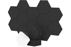 TONOR 12 Pack Sound Proof Panels, Self-adhesive Acoustic Panels, High Density Soundproofing Panels, Acoustic Wall Panels in H