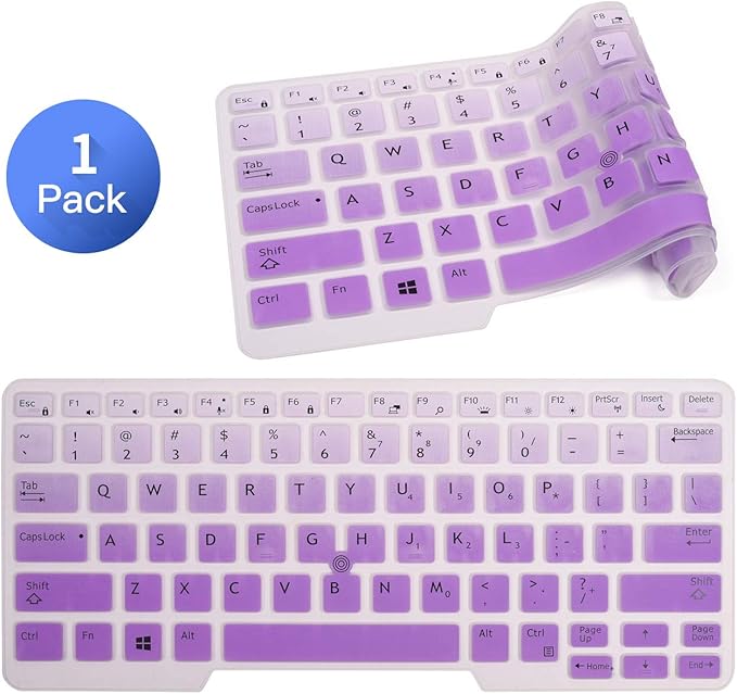 Us Layout With Pointing Dell 3340 340 Laptop Silicone Keyboard Skin Keyboard Protector Gradual Purple Dell