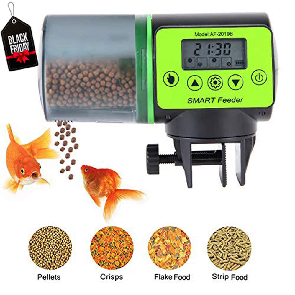 CDCASA Automatic Fish Feeder,MoistureProof Timer Fish Food Dispenser