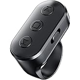 Scrolling Ring Remote for TikTok YouTube IG Shorts Video, Fingertip Wireless Scroller Page Turner Clicker for Kindle APP Comp