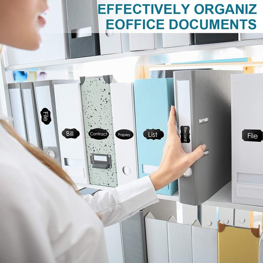 208PCS Chalkboard Labels Stickers, Waterproof Removable Erasable Decorative Premium Label Sticker with Chalk Marker for Pantry, Bottles, Mason Jars, Containers, Organize Your Kitchen&Office (White marker) : Office Products