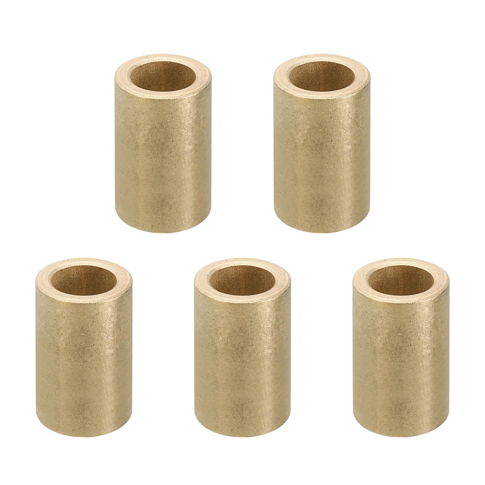 PATIKIL M8 Brass Spacers, 5 Pcs Metal Spacer Brass 8mm ID x 12mm OD x 20mm L Brass Spacers Screw Standoff for 5/16 Inch or M8 Screw