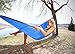 SEGMART Double XL Hammocks with Hammock Straps & Carabiners - Blue/Silver
