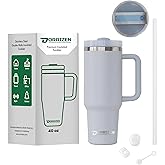 Orrizen Quencher H2.0 Tumbler with Handle and Straw 40 oz | Flowstate 3-Position Lid | Cup Holder Compatible for Travel | Stay refreshed all day with an extra-large 40oz capacity. (Cool gray)