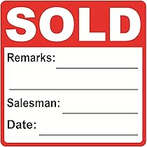 Amazon.com : Sold Sticker,2inch 300pcs Sold Salesmen Shop Retail 