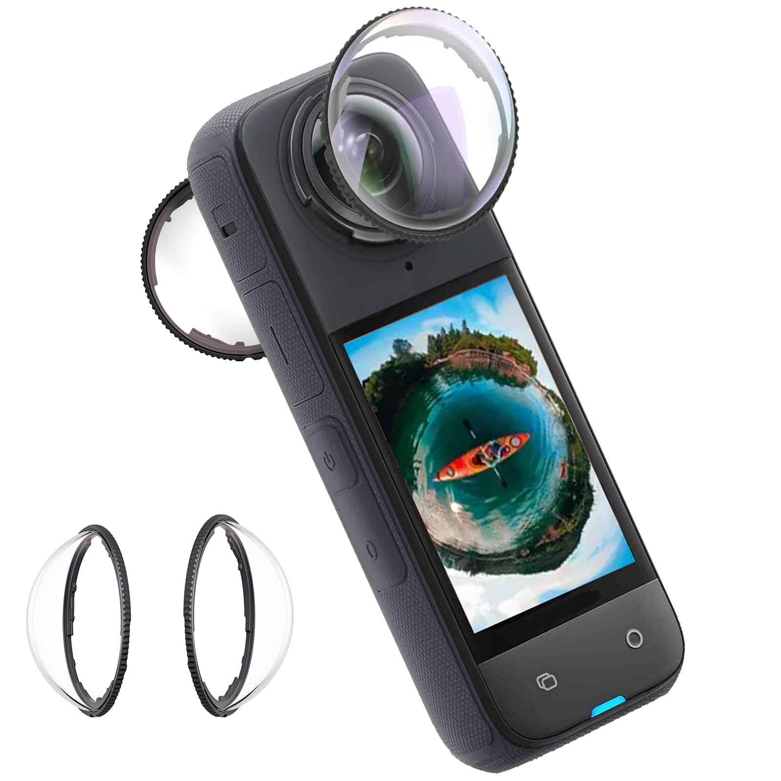 OGITBIO Premium Lens Guards for Insta360 X4, Upgraded Optical Performance Scratch-resistant Higher Transparency Tempered Glass Lens Protectors 10H Hardness