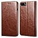 7 Plus, 8 Plus Wallet Case, ICARERCASE Premium PU Leather Folio Flip Cover with kickstand and Credit Slots for 7 Plus/8 Plus 5.5 Inch (Brown)