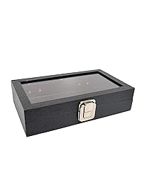 Novel Box Jewelry Display Case Black Leatherette