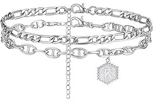 Silver Initial Anklets Ankle Bracelets for Women Silver Initial Letter Pendant Barefoot Jewelry Summer Accessories Beach Jewe