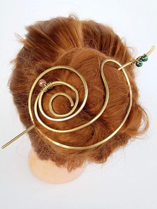 Gold Bun Holder Hair Barrette hair Clip hair Stick Hair
