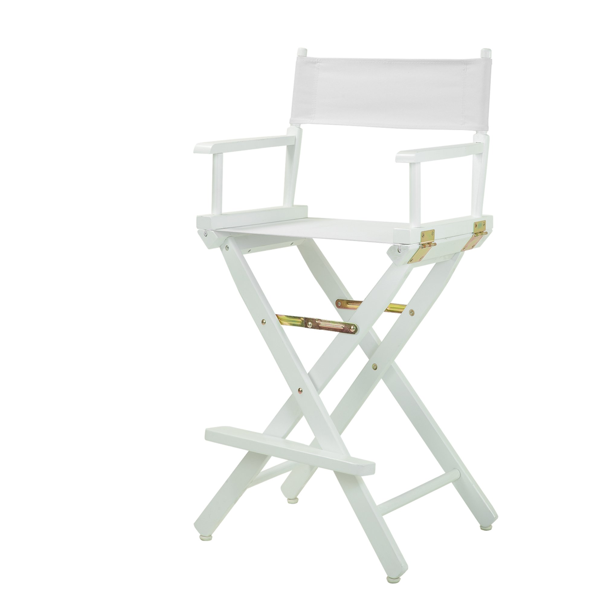 Casual Home Director's Chair ,White Frame/White