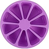 BESTonZON Silicone Cake Mold 10-Cavity Triangle Mini Scone Baking Pan Non-Stick Food-Grade Silicone Bakeware 10.8 Inch for Brownies Cookies and Diy Desserts