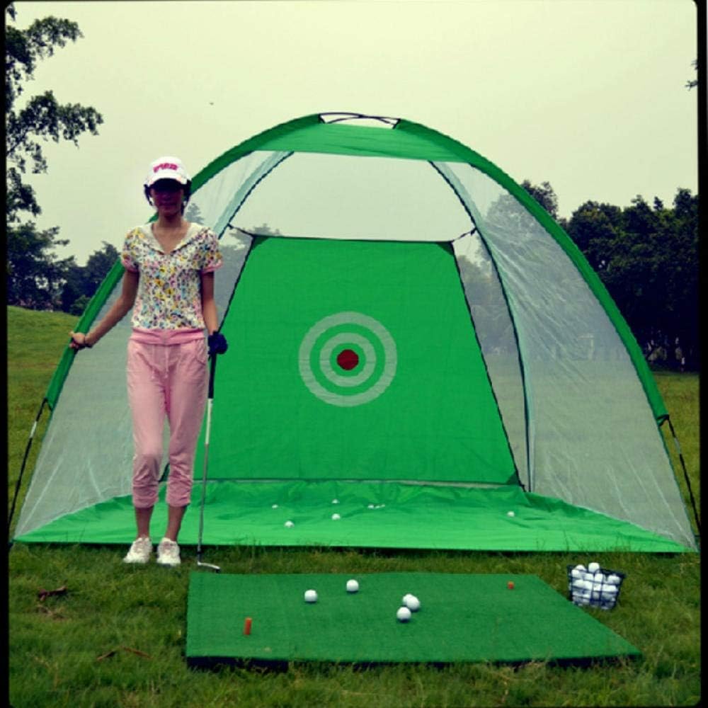 Sanshi Indoor Outdoor Golf Practice Net Golf Hitting Cage Garden Grassland Practice Tent Golf Training Equipment Zzzb (Color : Green)