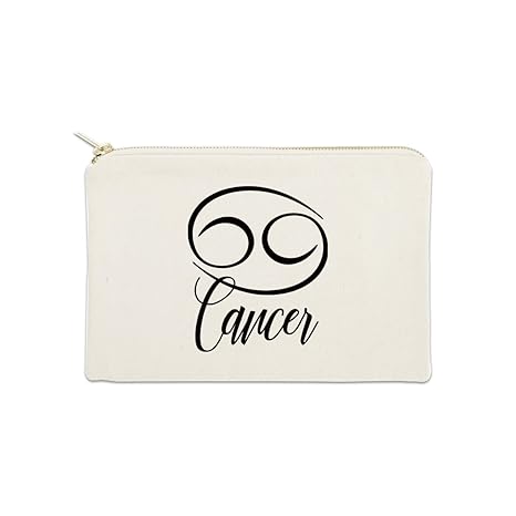 Amazon.com : Cancer Zodiac Sign 12 oz Cosmetic Makeup Cotton Canvas Bag