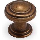 POVEFONK 10 Pack Antique Brass Kitchen Cabinet Knobs Vintage Drawer Knobs Aged Bronze Kitchen Cabinet Hardware Zinc Alloy Handles Drawer Knobs Dresser Handles
