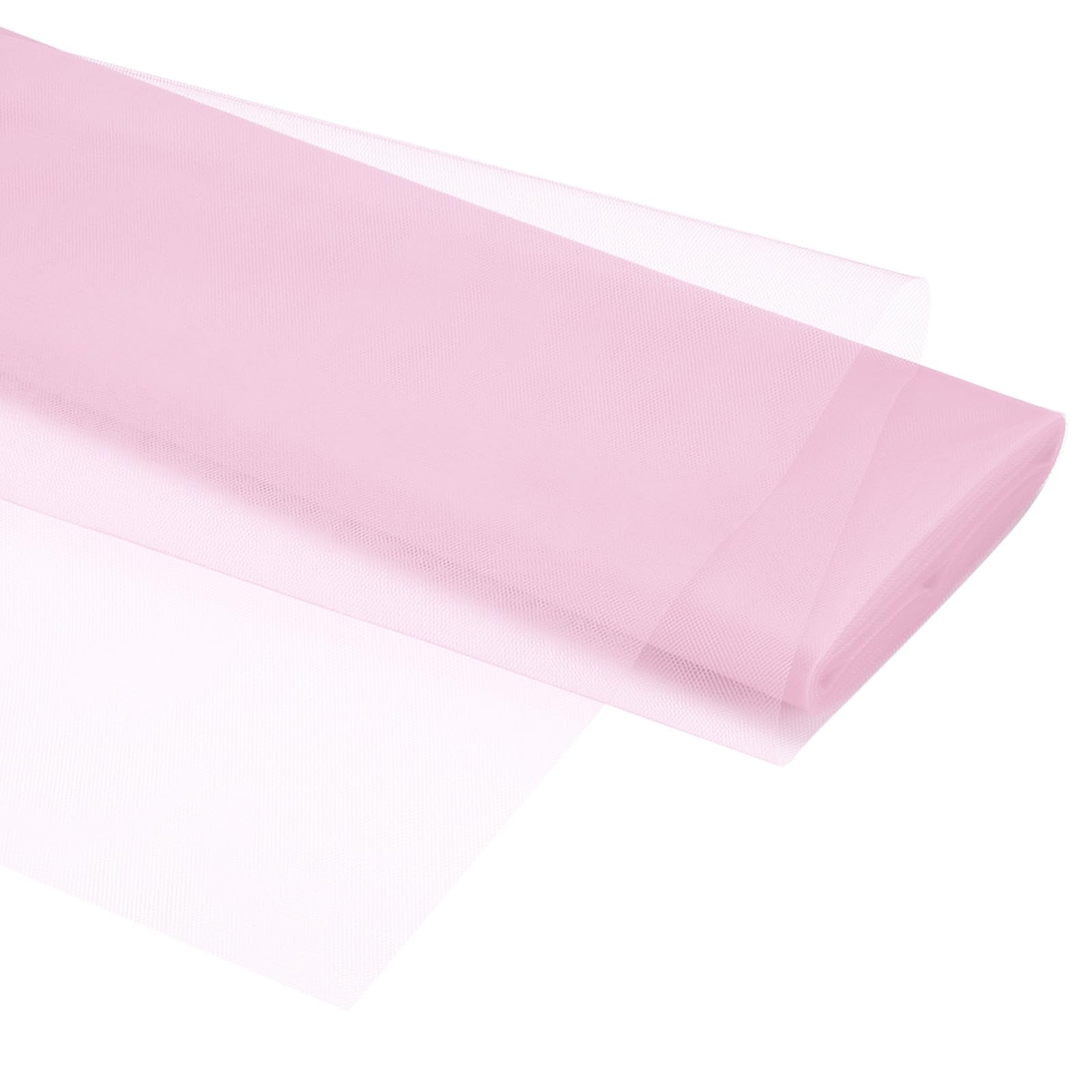 PATIKIL Tulle Fabric Rolls, 54 Inch by 20 Yards Fabric Spool Tulle Ribbon Netting Bolt for DIY Crafts Wedding Party Decorations, Tutu Skirts, Table Skirt, Gift Wrapping, Pink