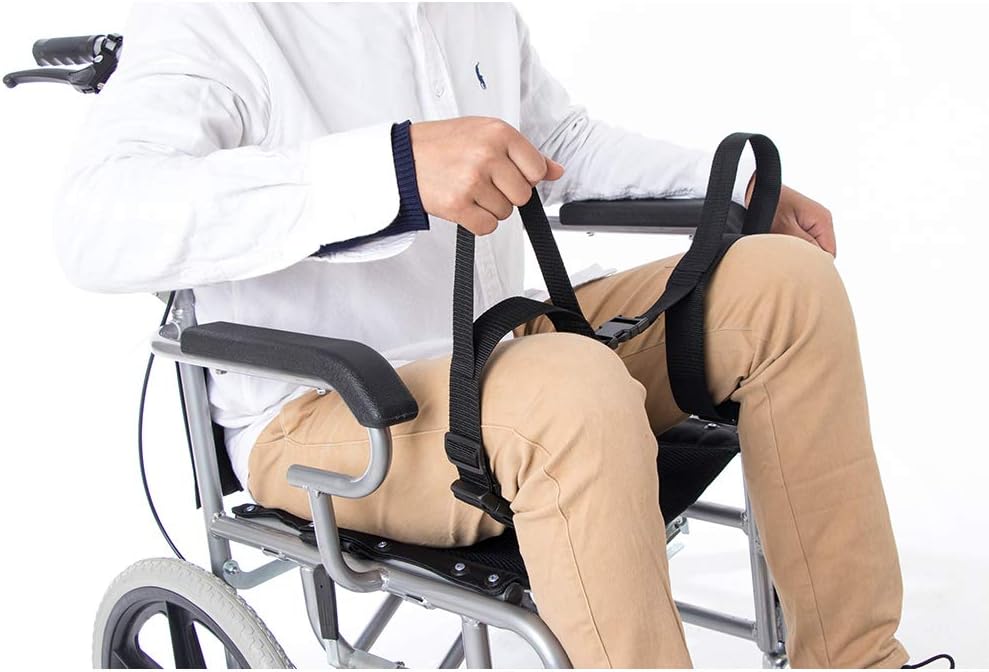 Fushida Patient Thigh Lifter with 2 Hands & 2 Legs Hoops, Medical Leg Lifter Harness for Lifting, Moving, Transferring, Secure Leg Lifter Strap for Hip Replacement & Wheelchair (Black, F102): Health & Personal Care
