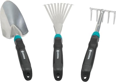Gardena Comfort Small Tool Set 3pc Flower Rake Hand Rake Hand Trowel 8964-60