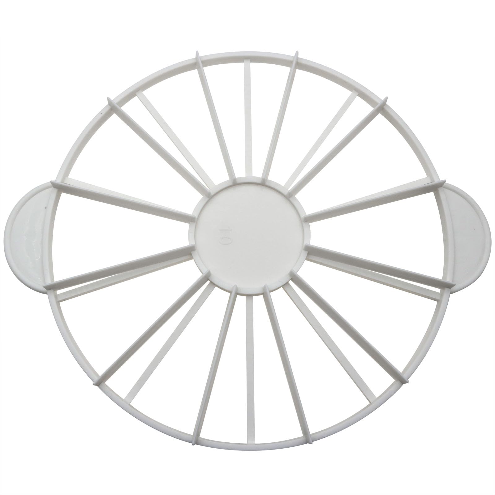 Photo 1 of safycaby Cake Portion Cutter Cake Portion Marker Round Cake Slicer Double Sided Cake Portion Marker 10 or 12 Pieces (White 26.8 cm /10.6 In diameter)