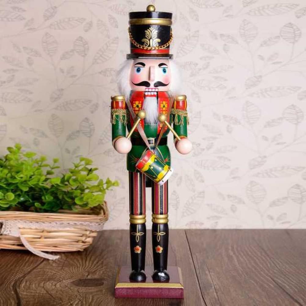 Nutcrackers - Ochine Wooden Nutcracker Christmas Decorations Soldier Figurine Toy Set Handmade Festival Collectible Figures Ornaments Traditional Holiday Decor Xmas Gifts for Home Decoration Christmas Ornament