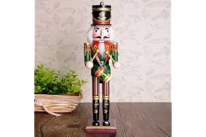 Ochine Wooden Nutcracker Christmas Decorations Soldier Figurine Toy Set Handmade Festival Collectible Figures Ornaments Traditional Holiday Decor Xmas Gifts for Home Decoration Christmas Ornament