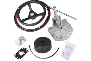 Togarhow 16 Feet Outboard Marine Steering System Complete Accessory Kit Quick Connect Rotary Steering System Flat Interface 1