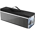 CaSZLUTION PS5/PS4/PS3/Xbox One Game Storage Bag - Portable Carrying Case Holds 30-35 Discs, TPU Clear Games Holder Organizer for Collectors - Black