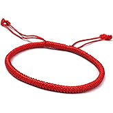 Red String Bracelet for Protection, Tibetan Buddhist Dorje Knot Lucky Rope Bracelet, Friendship Couple Lovers Promise Bracelet, Red Thread Bracelet for Women and Men