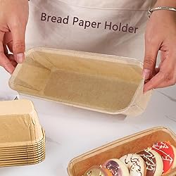 50Pcs Paper Loaf Pans for Baking, Parchment Cupcake