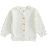Newborn Infant Baby Girl Cardigan Button Down Knit Sweatshirt Toddler Lightweight Sweater Easter Spring Outfits