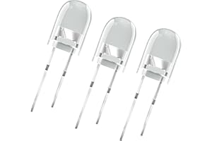 CO-RODE 100pcs Ultra Bright 5mm Clear Lens LED Light Emitting Diode Lamp White Round Transparent