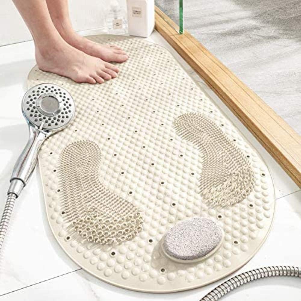 Oiuytghjkl Antislip Mat with Grinding stone Safety Bath Suction Mat