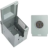 BougeRV 50 Amp 125/250 Volt RV Power Outlet Box,Enclosed Lockable Weatherproof Outdoor Electrical NEMA 14-50R Receptacle,ETL 
