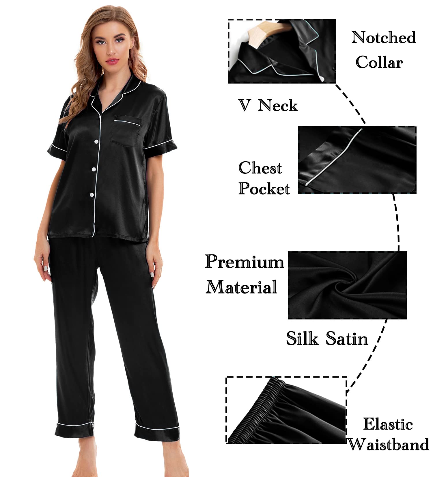 Silk Satin Pajamas Sets