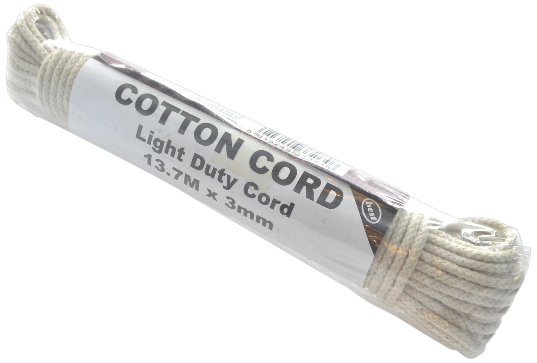 Merriway BH03164 Cotton Cord Heavy Duty , 13.7M x 3mm (44.5ft x 1/8 inch)