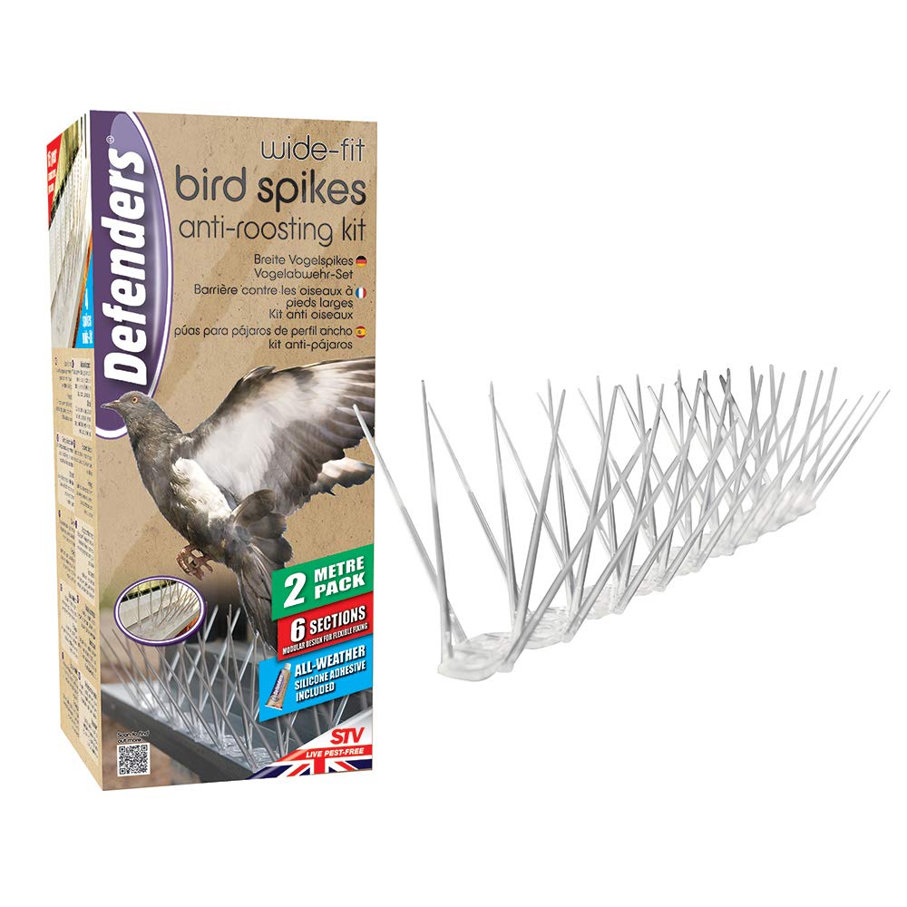 Defenders WideFit Bird Spikes 2m Kit Bird Spikes and Adhesive