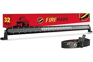 Firehawk LED Light Bar 32 Inch 80,000LM, 2025 New Japanese L-A-B Chips, Spot Flood Combo Beam, Driving Off Road Fog Work for Truck Pickup ATV UTV SUV Cart IP68 Waterproof with 12V Wiring Harness kit