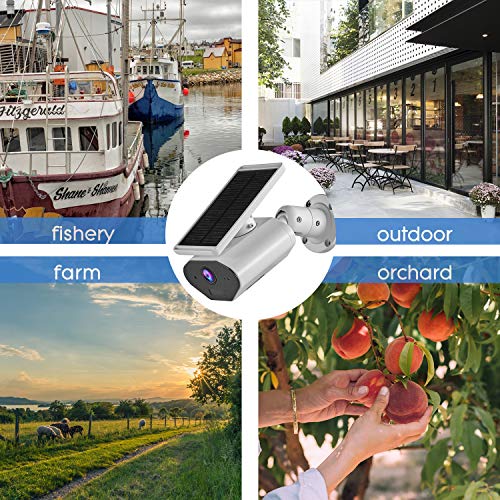 2019 New Outdoor Solar Powered Security Camera,CTVISON 2.4GHz WiFi Wireless Home Security Camera, Night Vision,Motion Detection,Rechargeable Battery, Two-Way Audio, IP66 Waterproof,Works with Alexa - Thumbnail 5