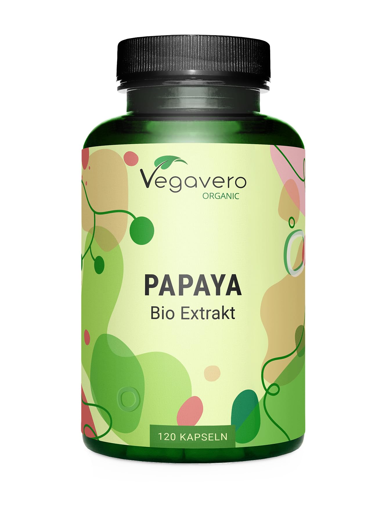 Vegavero Organic Papaya Extract | 1400 mg Carica Papata Fruit Extract | No Additives & Non-GMO | 120 Capsules | Vegan