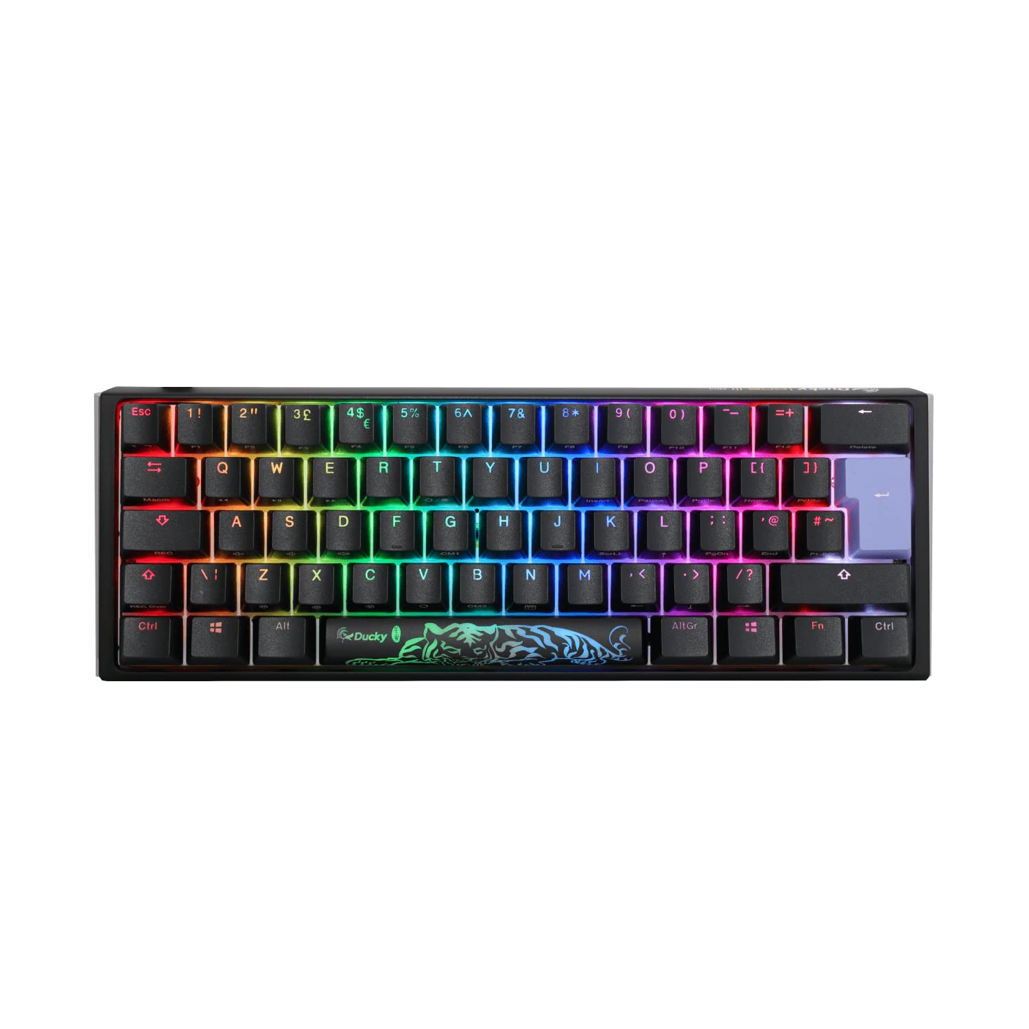 Ducky One3 Classic Black Mini RGB Brown Cherry MX Switch USB-C Keyboard - UK Layout