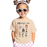 KEKEMI Toddler Girl Christian Shirts God Says I Am Beautiful Enough T-Shirt Princess Outfit Motivational Bible Verse Tee Tops