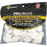 Pro-Shot Premium Gun Cleaning Patches - 100% Cotton Flannel, Superior Weave Technology, Double-Napped for Maximum Absorbency - Solvent Ready, Caliber Fits - Made in USA