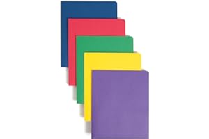 Smead Two-Pocket Folders, 50-Pack, Letter Size, Assorted Colours, Textured Stock, Business Card Slot, for School, Business Pr