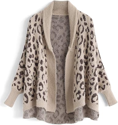leopard fuzzy cardigan