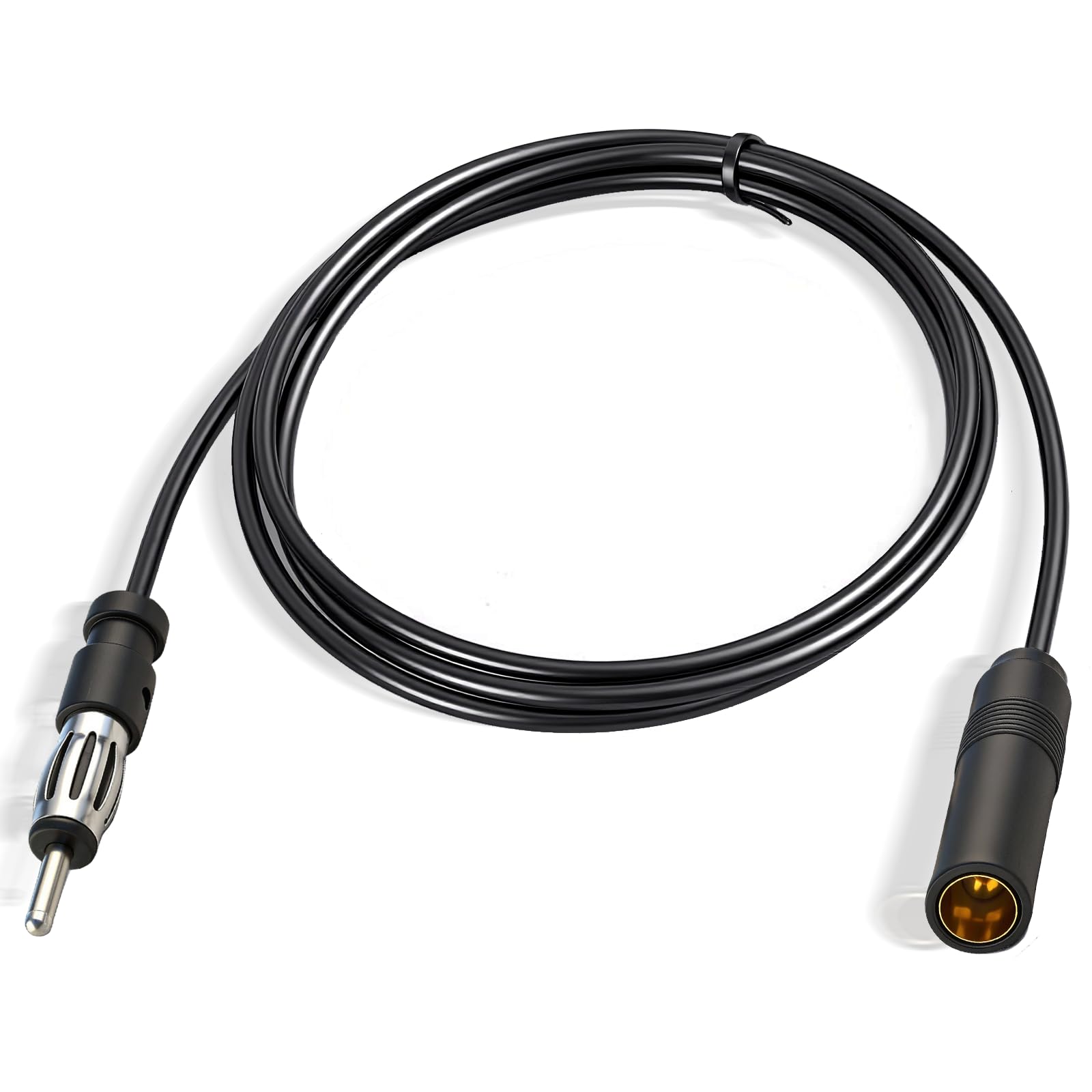 Bingfu Universal Vehicle Car Stereo FM AM Radio Antenna Extension Cable 1Meter/3 feet DIN Plug Connector Coaxial Cable for Vehicle Truck Car Audio Stereo Head Unit CD Media Receiver Player