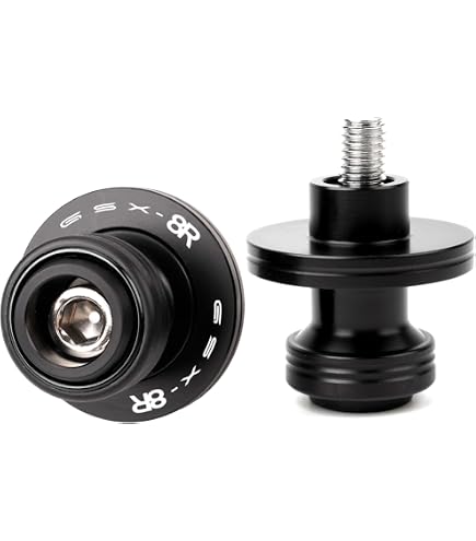 GOXMOTO 8mm Swingarm Spools For Suzuki GSX-8R 2024-2025 - Aluminum Rear Stand Sliders In Black