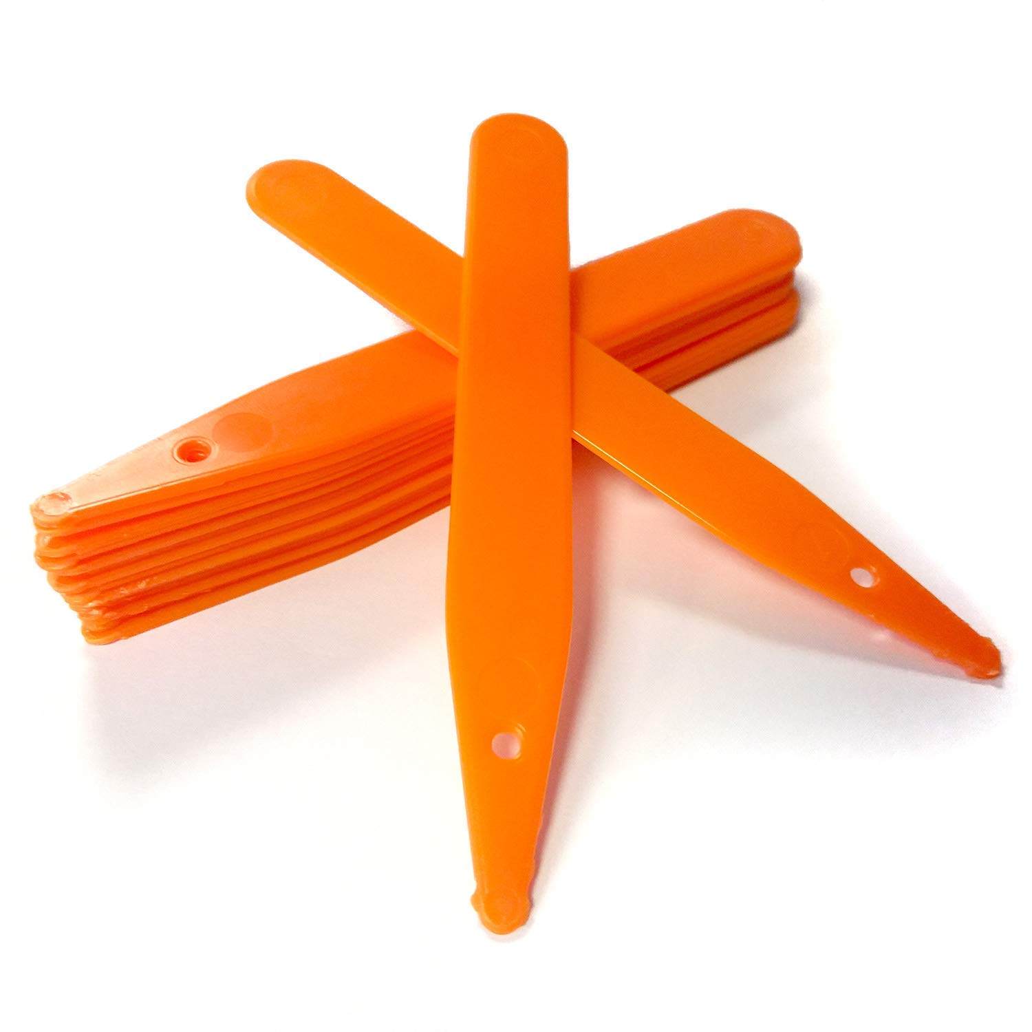 Merriway BH06772 (100 Pcs) Plastic Plant Labels 100 x 14 mm Orange (4 Inch) - Pack of 100 Pieces