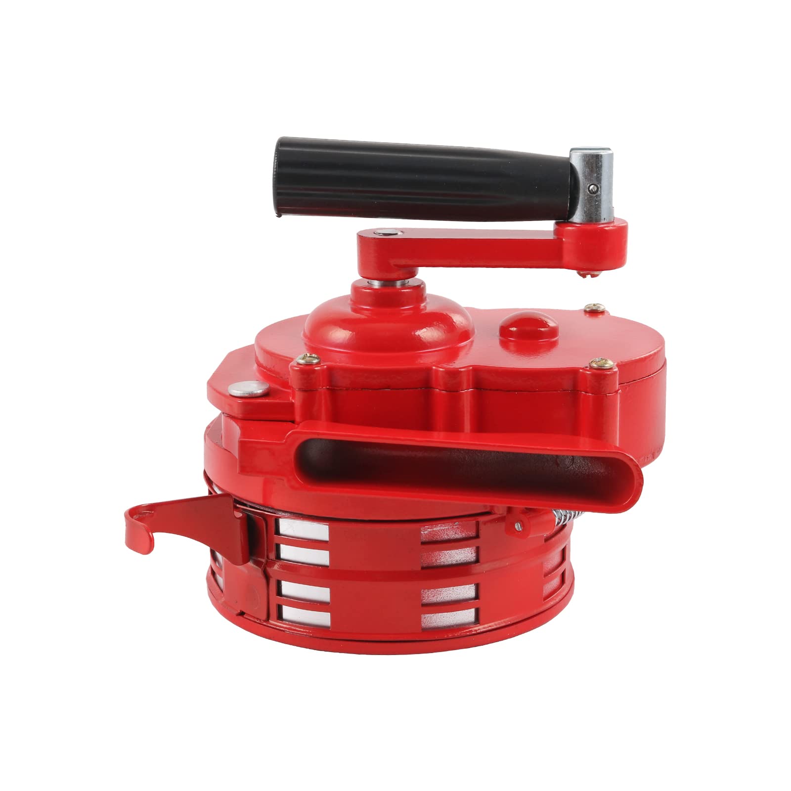 Metal Hand Crank Siren Horn, Manual Handheld Air Raid Siren, Portable Loud Emergency Safety Siren, Red