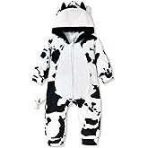 Aalizzwell Baby Animal Romper, Infant Boys Girls Hooded Romper Fall Winter Clothes Outfit